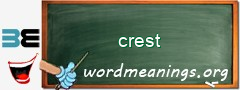 WordMeaning blackboard for crest